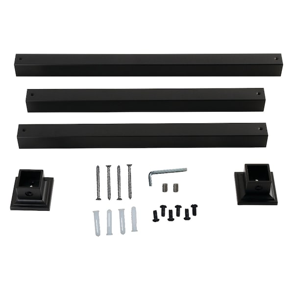 Kingston Brass VPB3322SQ0H Console Sink Legs Wall Support, Matte Black VPB3322SQ0H - main
